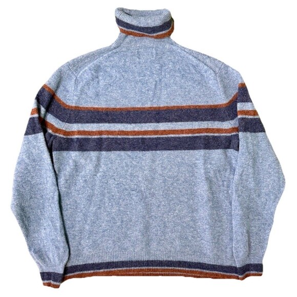 Black Brown 1826 Men’s Y2K Retro Wool Turtleneck Sweater Ski Lodge Preppy Sz XL - Picture 3 of 8